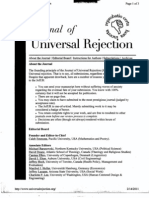 Interesting New Journal: Journal of Universal Rejection