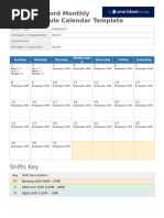 Weekly Shift Schedule Template 2025 | PDF
