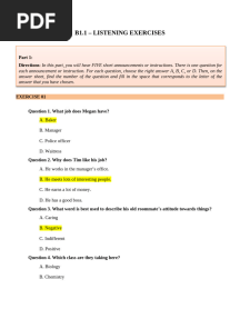 B1.1 - Listening Exercises