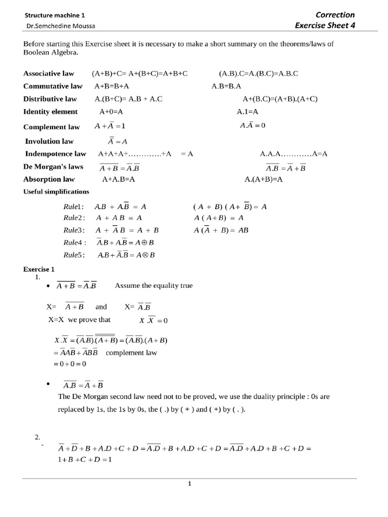Sheet 4 Correction | PDF
