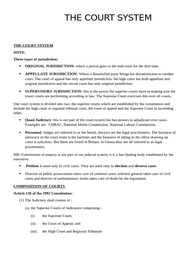 The Court System Pdf Appeal Appellate Court