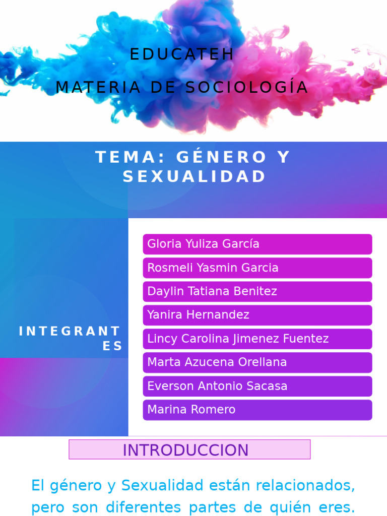 Genero y Sexualidad | PDF | Ciencias sociales | Relaciones personales ...