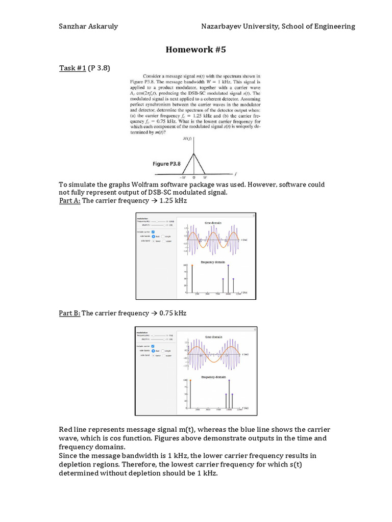 Homework 5 Communication Systems | PDF | Technology & Engineering