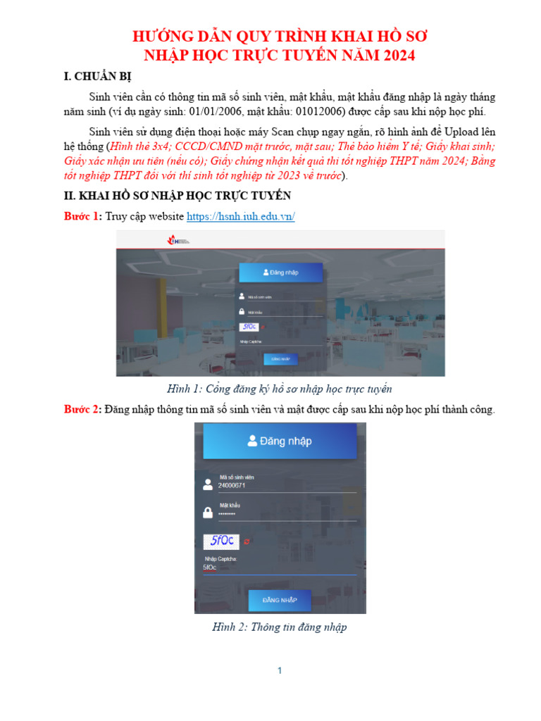 Quy trinh khai ho so nhap hoc online pdf