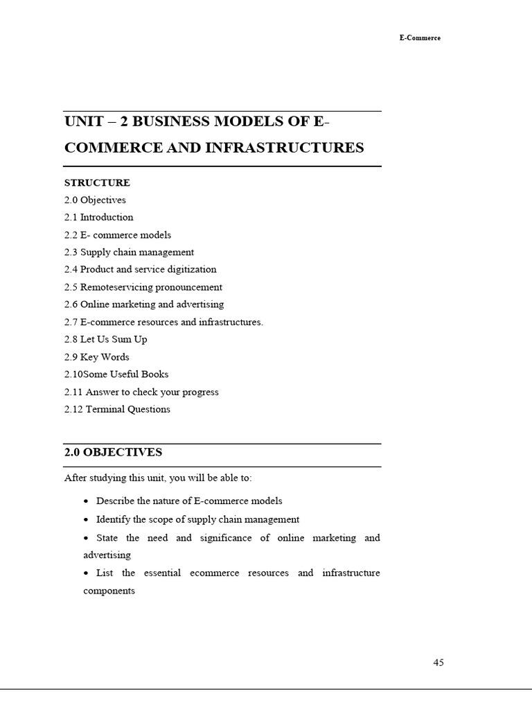 E-Commerce Business Models Overview | PDF | Supply Chain Management | E ...
