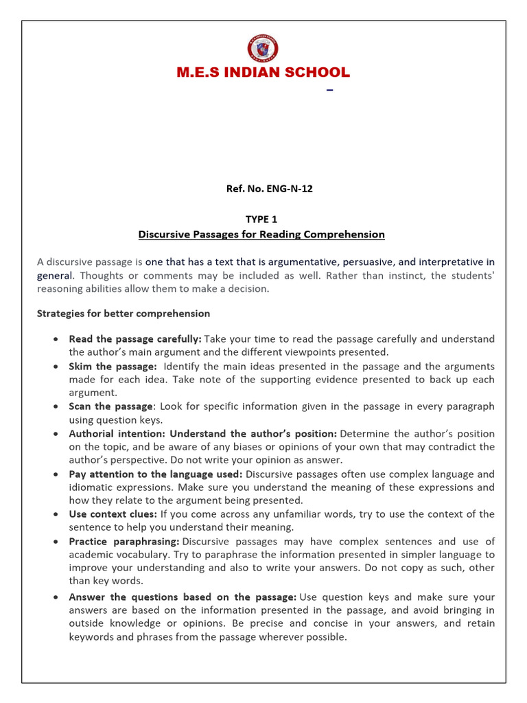 Class X English: Comprehension Guide | PDF | Reading Comprehension | Snake
