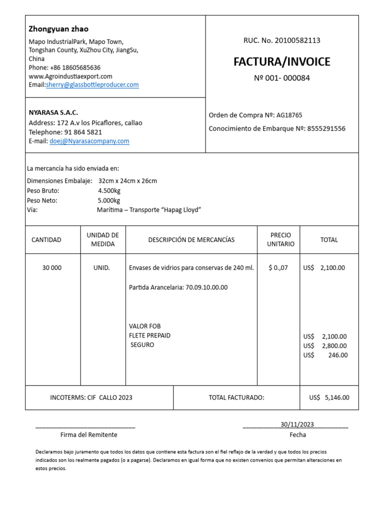 Commercial Invoicepdf | PDF