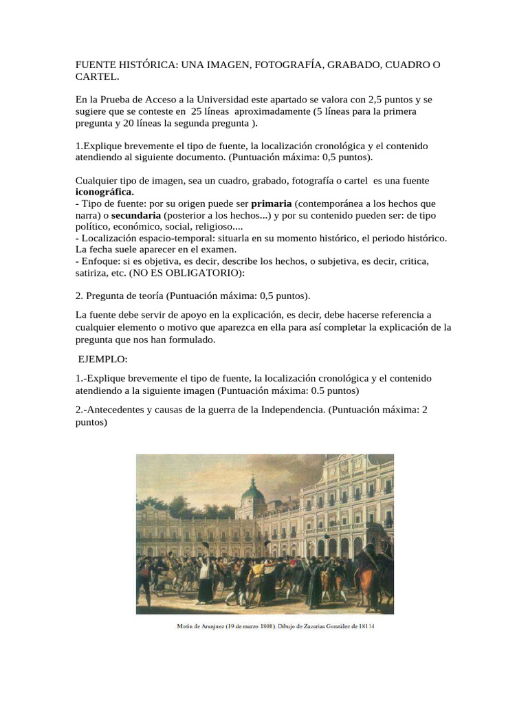Análisis de Fuentes Históricas Visuales | PDF | Guerra peninsular