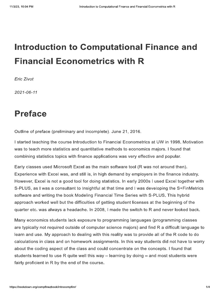 Portfolio Optimization With R | PDF