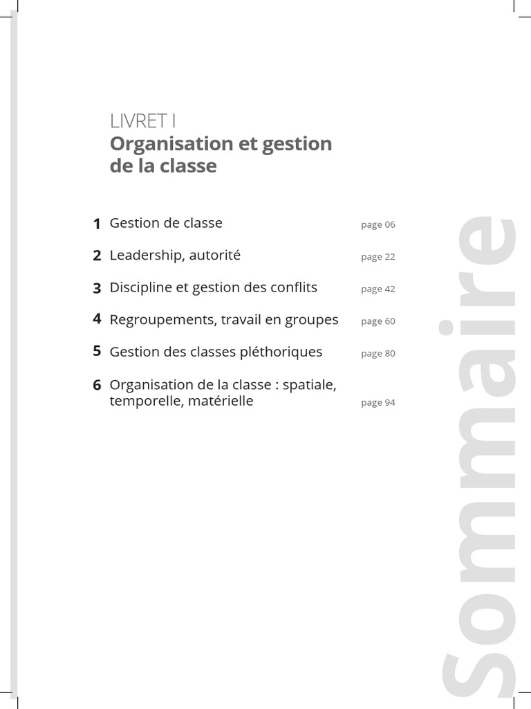 Organisation efficace de la classe | PDF | Pédagogie