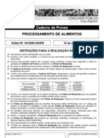 Processamento Alimentos Provas