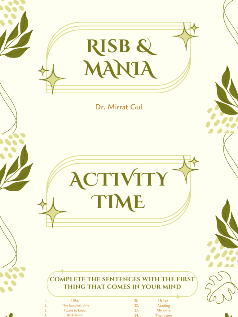 Risb & Mania - DPT | PDF | Mania | Bipolar Disorder