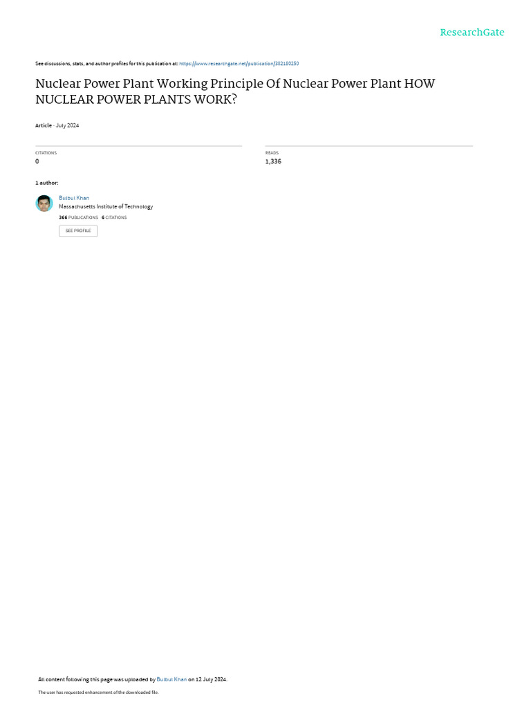 Nuclear Power Plant 2 | PDF | Nuclear Reactor | Nuclear Fission