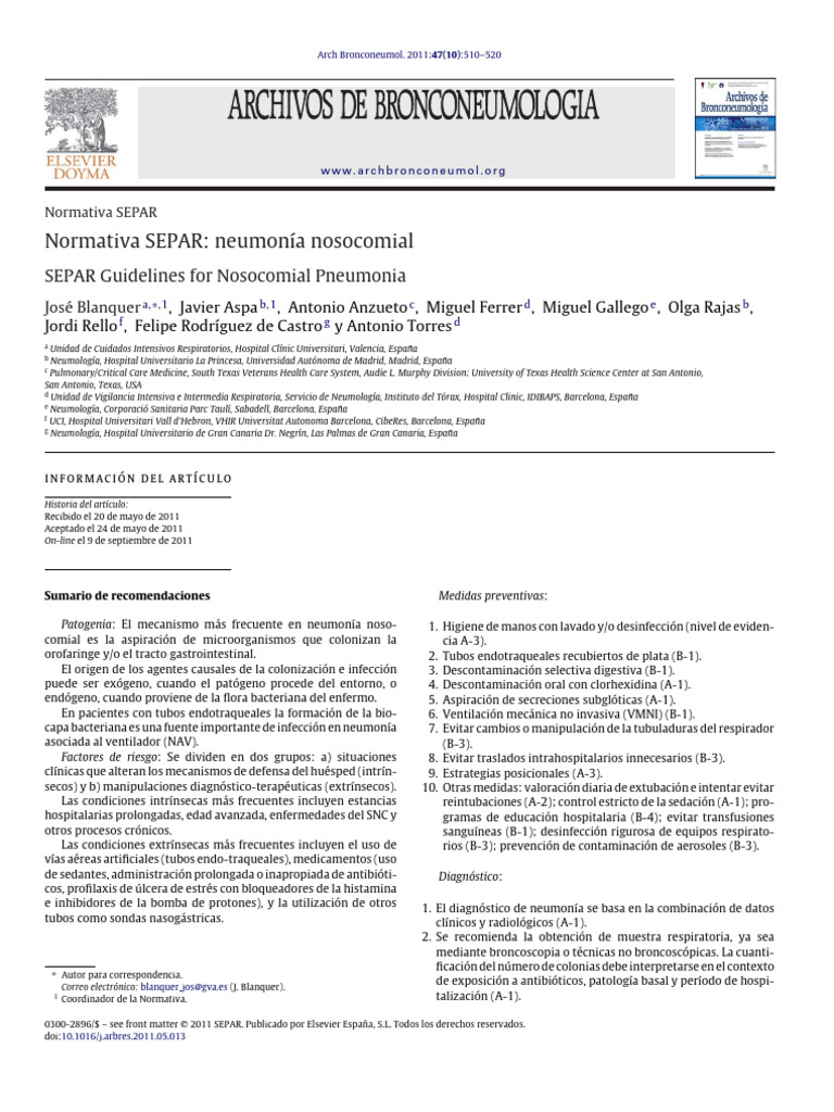 Neumonia Nosocomial Pdf Neumonía Enfermedad Pulmonar Obstructiva