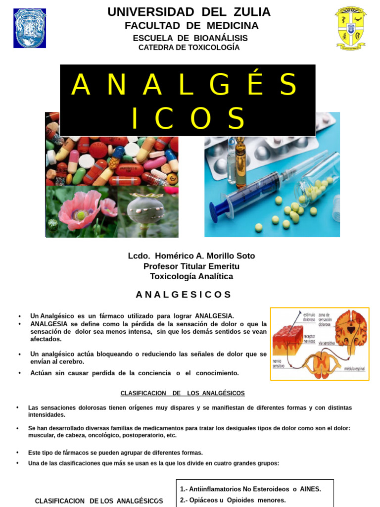 Clasificación y Mecanismos de Analgésicos | PDF | Opioide | Analgésico