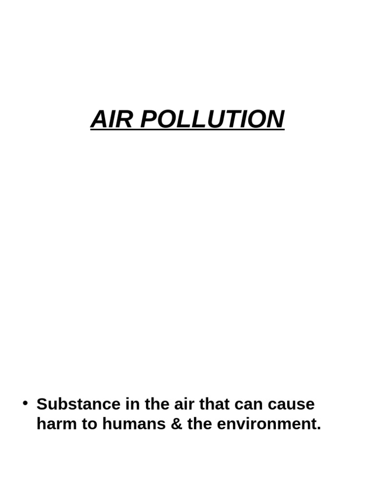 Understanding Air Pollution and Its Effects | PDF