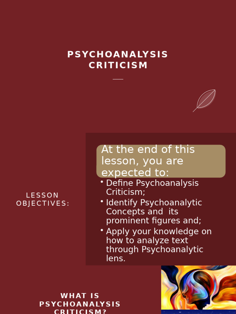 Psychoanalysis Criticism | PDF | Id | Psychoanalysis