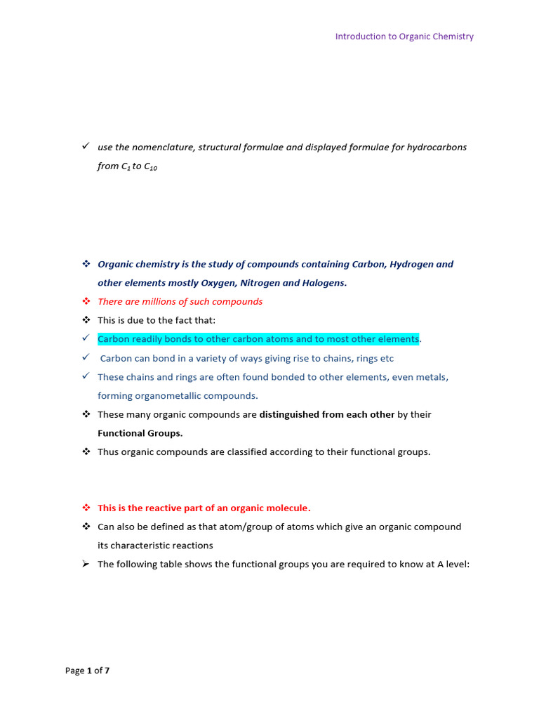 Organic Chemistry for A-Level Students | PDF | Functional Group | Alkane