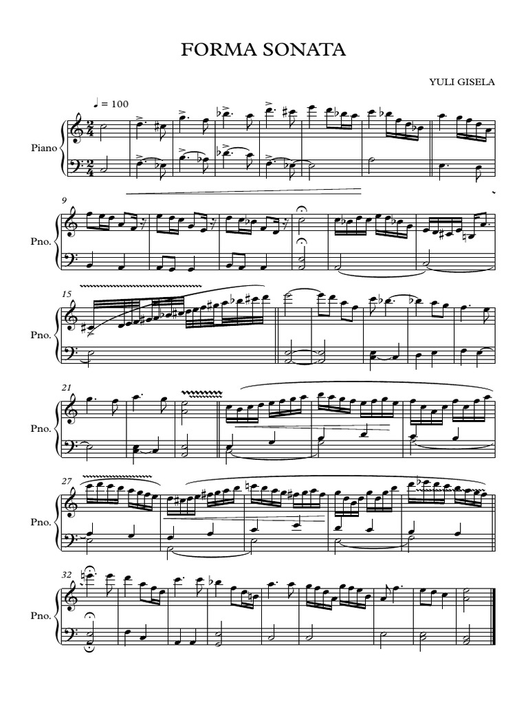 Partition de Piano : Forme Sonata | PDF | Calligraphie latin | Collation