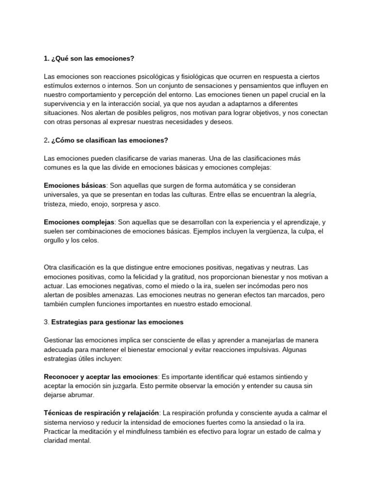 Unidad 1 | PDF | Las emociones | Ira