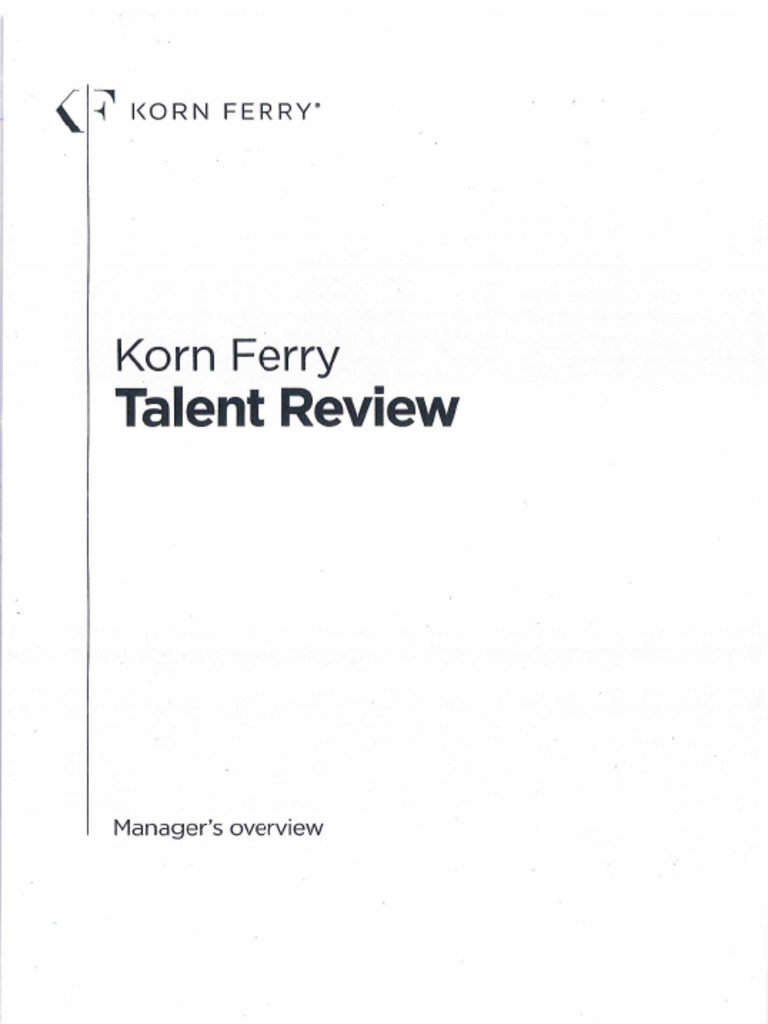 Korn Ferry Talent Review | PDF