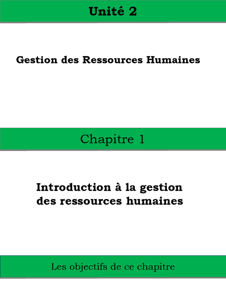 Gestion des Ressources Humaines et Changement | PDF | Gestion des ...