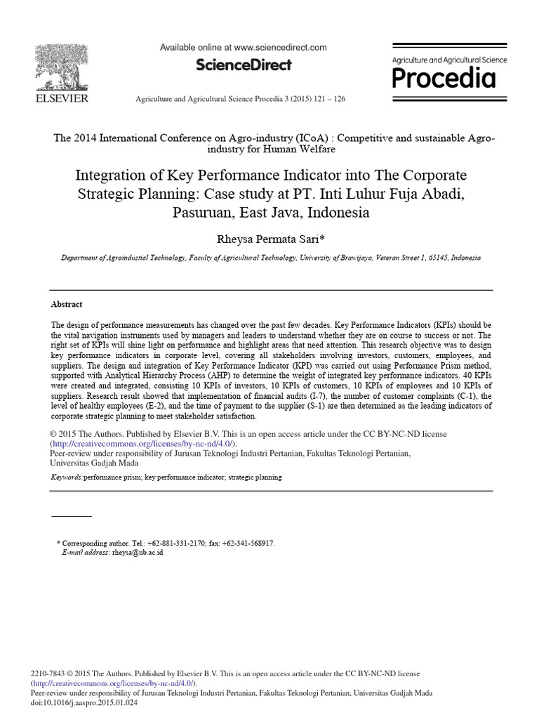 KPI Integration in PT. ILUFA Strategy | PDF | Performance Indicator ...