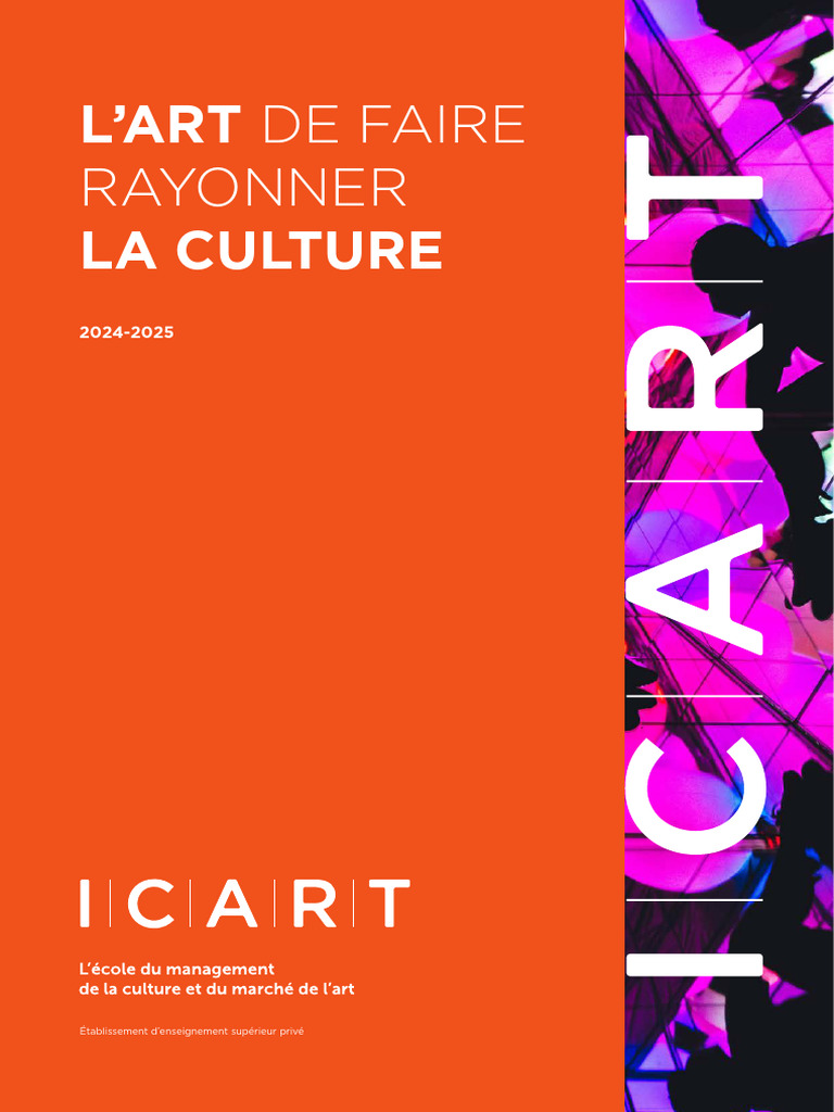 ICART : Formation aux métiers de la culture | PDF | Cinématographie ...