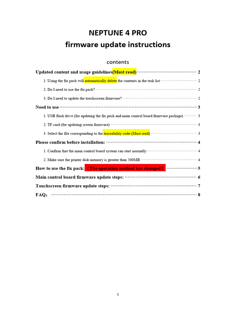 Neptune 4 Pro Firmware Update Guide | PDF | Usb Flash Drive | Computer File