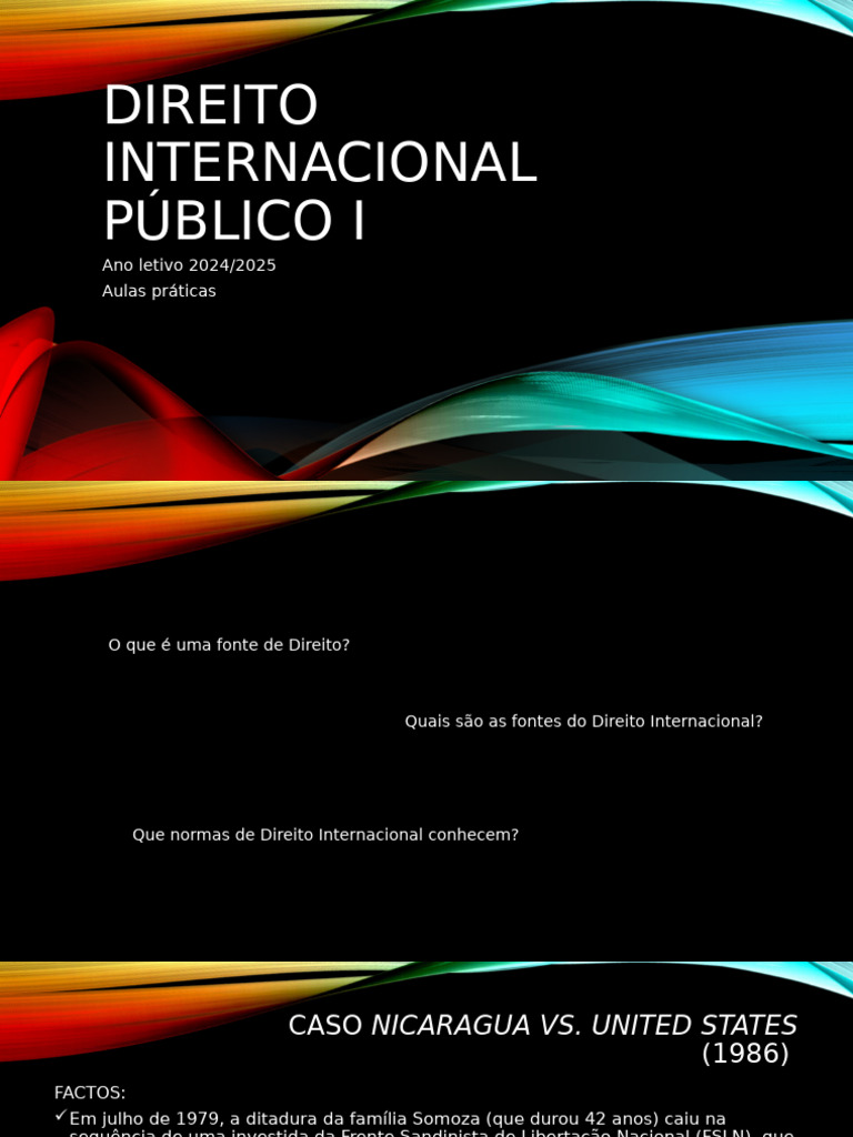 Fontes do Direito Internacional Público | PDF | Tratado | Constituição