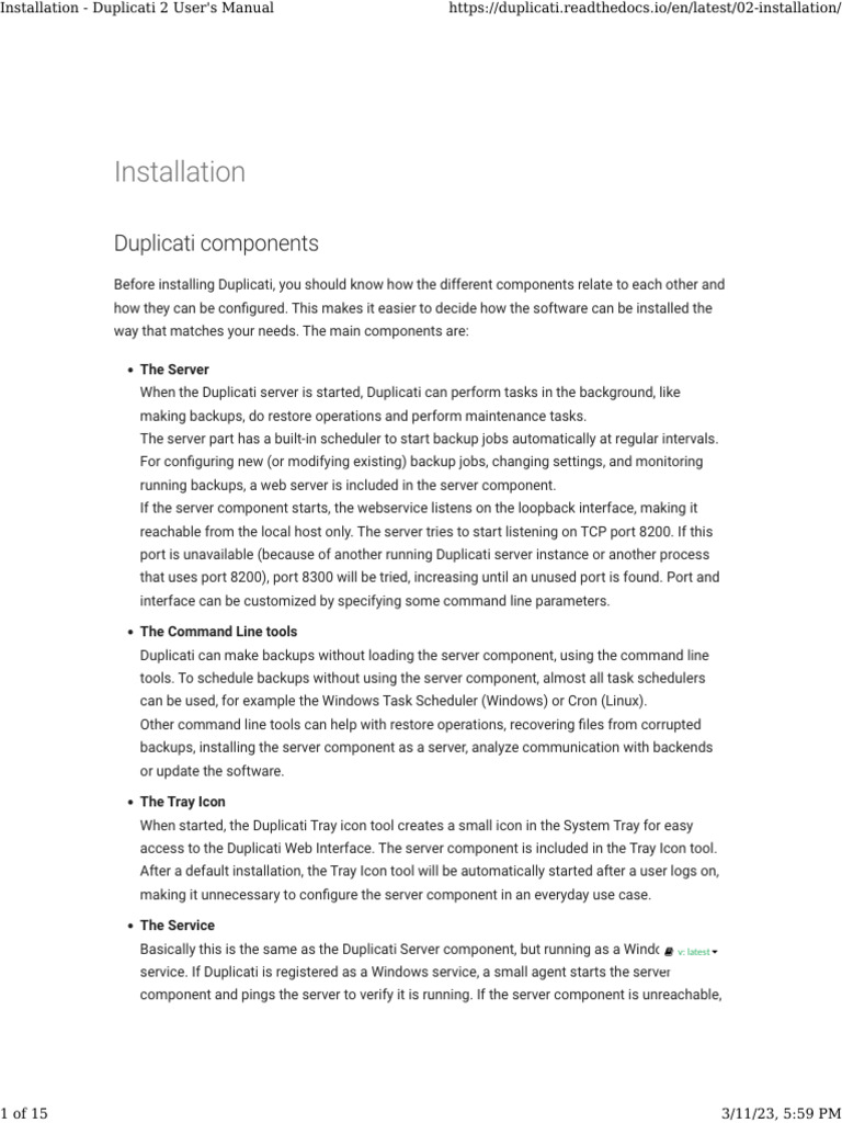 Duplicati Installation Guide | PDF | Installation (Computer Programs ...