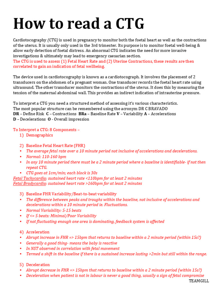 Understanding CTG in Pregnancy | PDF | Pregnancy | Motherhood