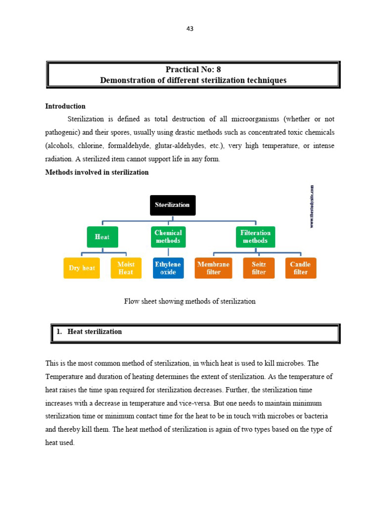 Overview of Sterilization Techniques | PDF | Sterilization ...