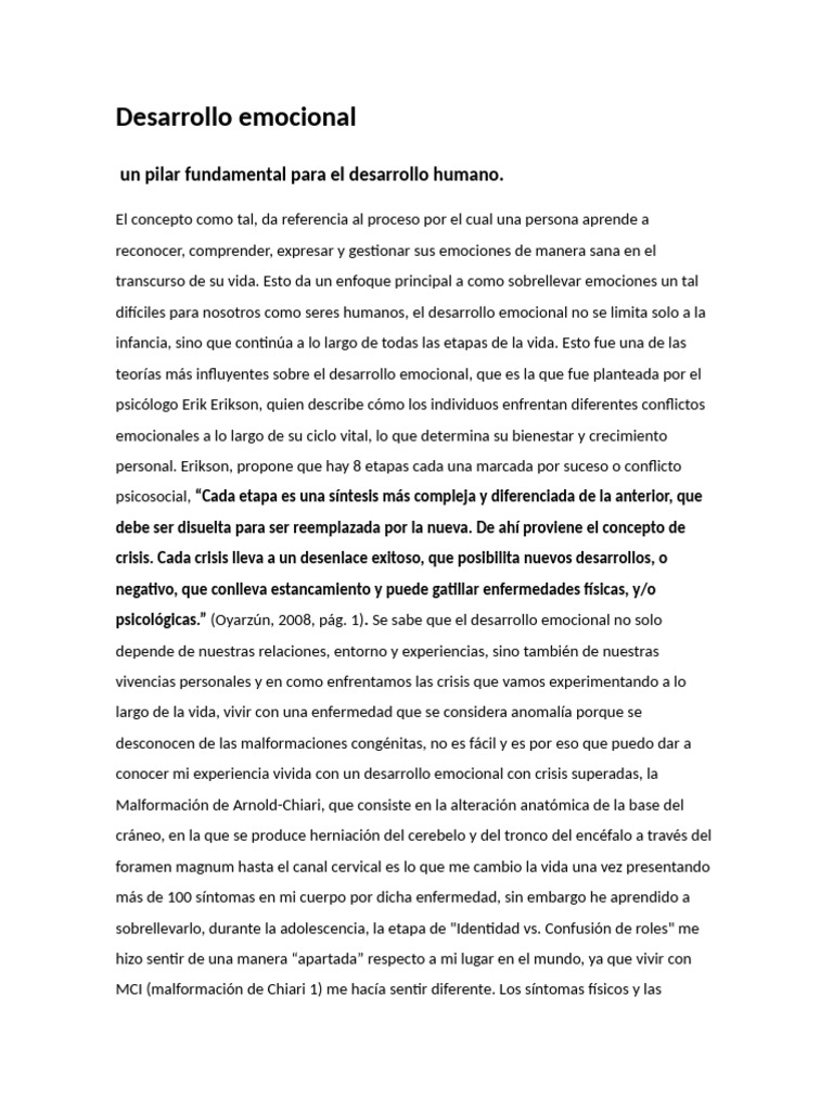Desarrollo emocional y crisis vitales | PDF | Las emociones | Adultos