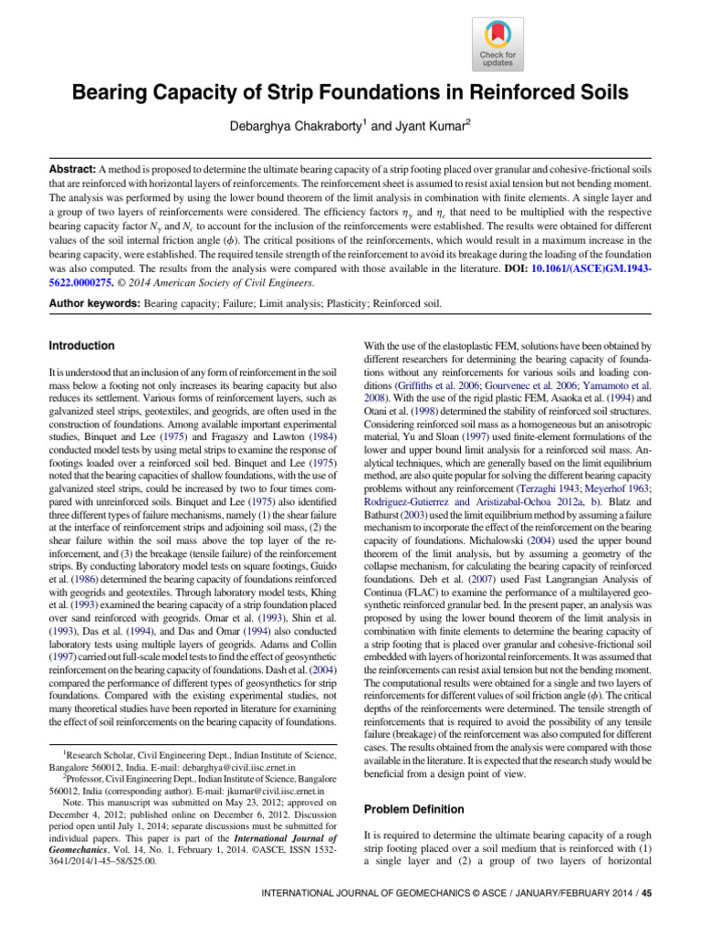 2012 - Bearing Capacity of Strip Foundations in Reinforced Soils ...