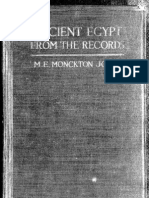 Ancient Egypt From The Records