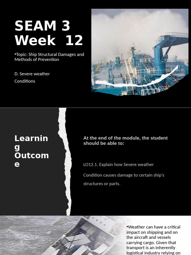 Ship Damage from Severe Weather Risks | PDF | Ships | Sea