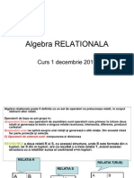 Algebra RELATIONALA-Curs 1 Decembrie