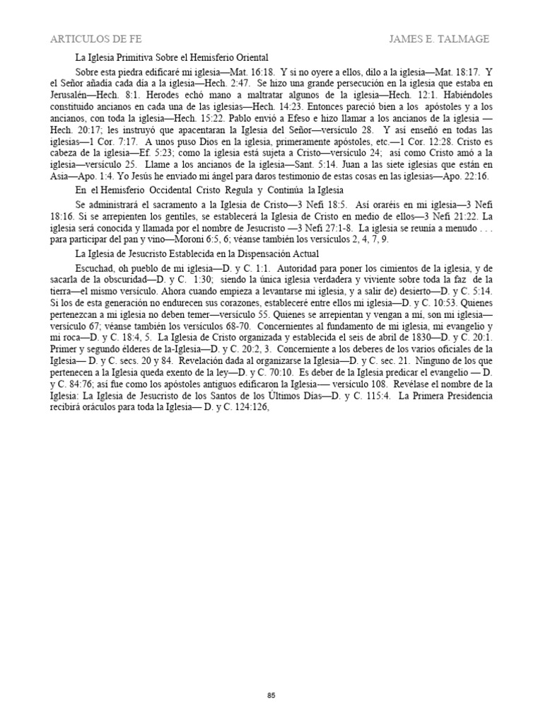 La Iglesia de Jesucristo Establecida en La Dispensación Actual | PDF ...