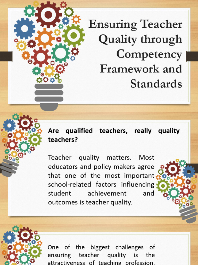 Teacher Quality and Competency Framework | PDF | Teachers | Teacher ...