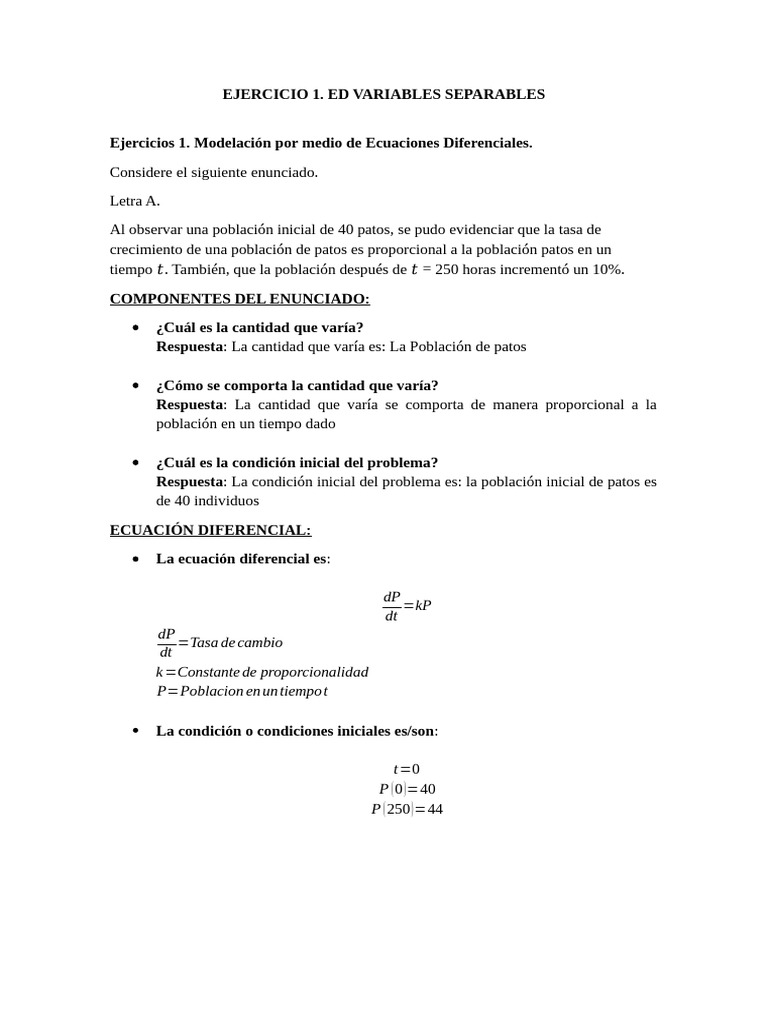 Ejercicios 1 | PDF | Métodos y materiales de enseñanza