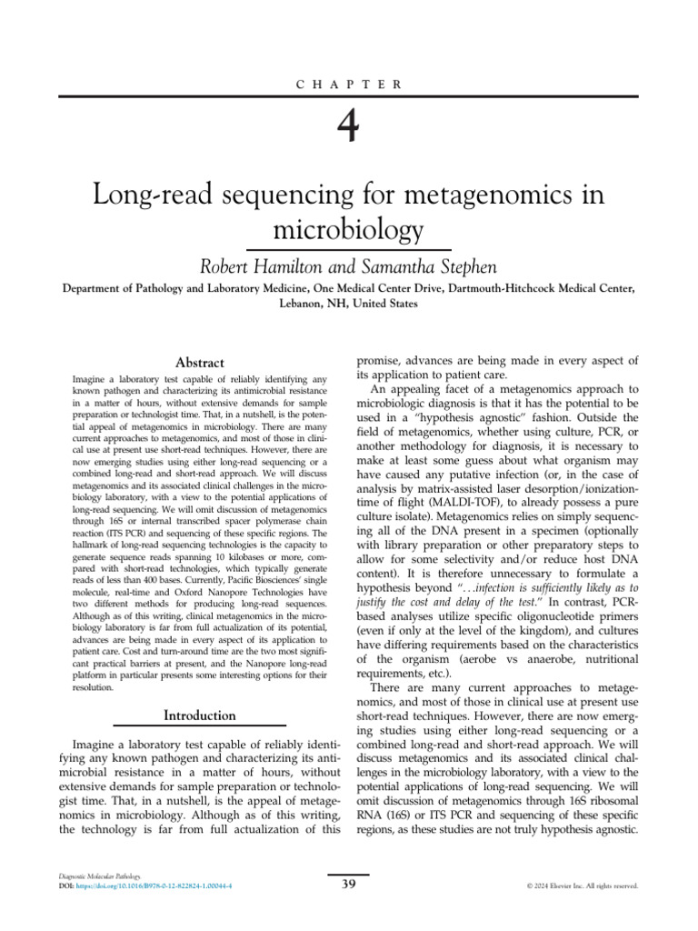 Long-Read Sequencing in Metagenomics | PDF | Dna Sequencing ...
