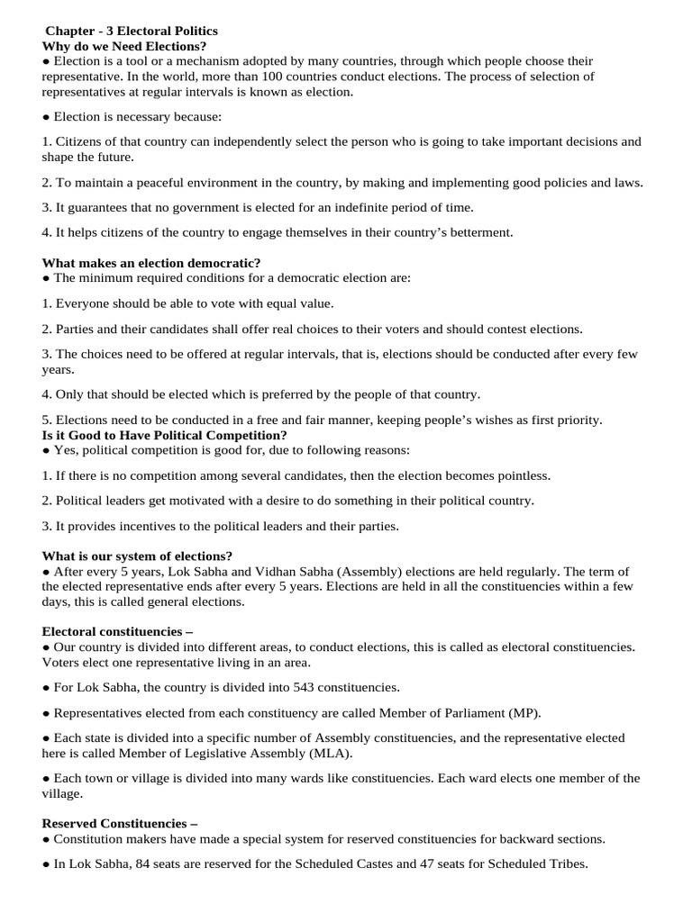 Understanding Electoral Politics in India | PDF | Elections | Electoral ...