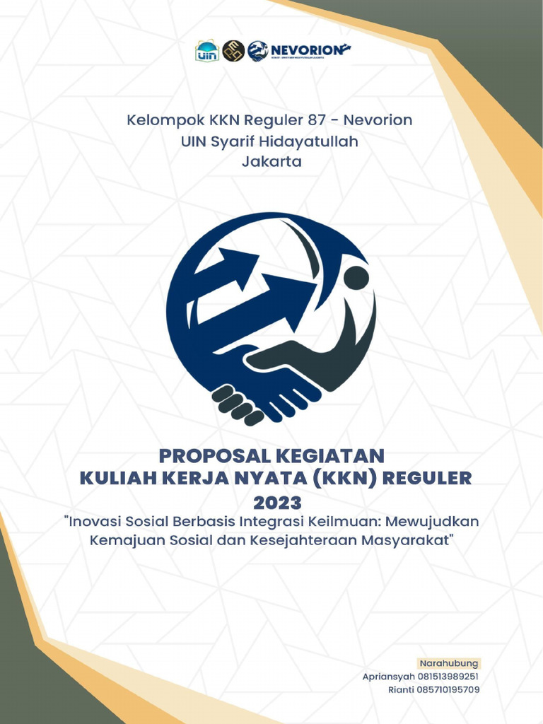 Proposal KKN NEVORION 2023 | PDF | Karier & Perkembangan | Ilmu Sosial