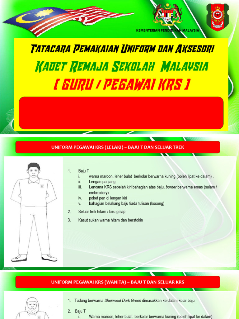 Tatacara Pemakaian KRS (Pegawai KRS) | PDF