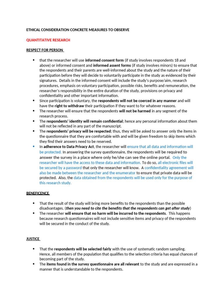 Ethical Guidelines for Respondent Selection | PDF | Informed Consent ...