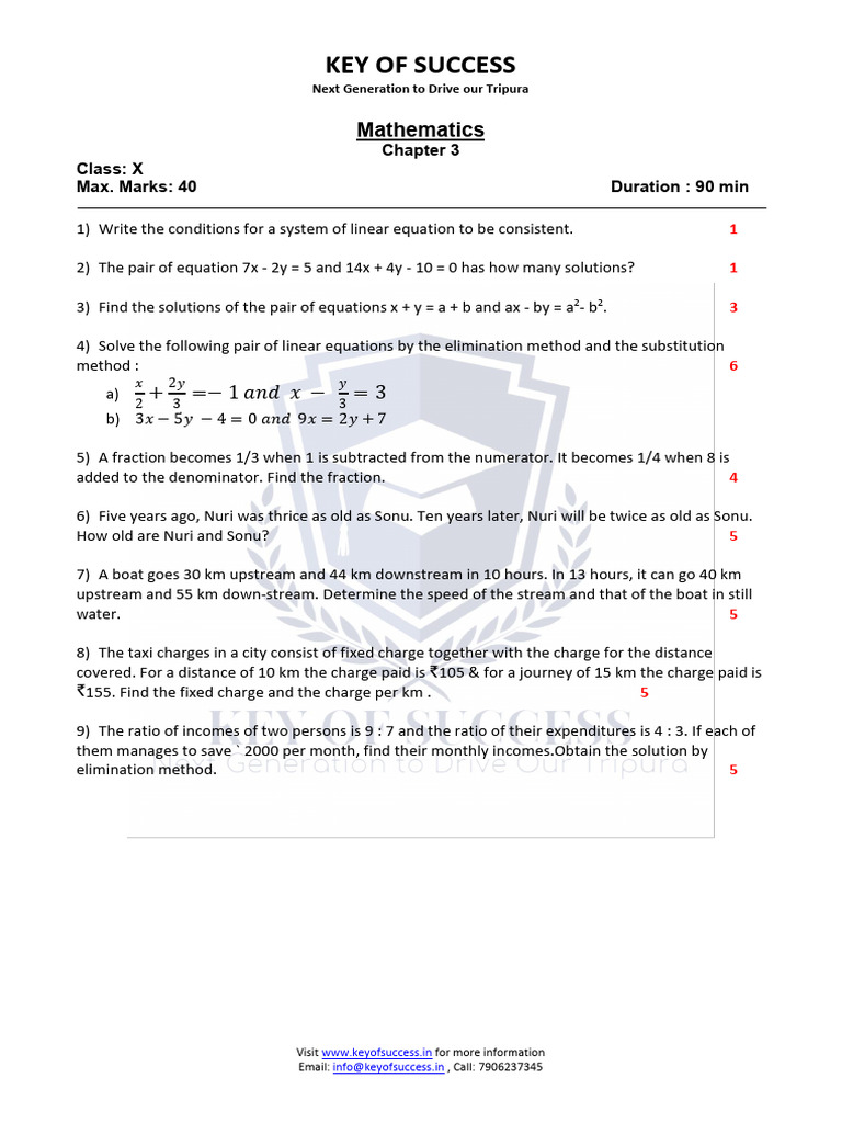 Nuri and Sonu Age Problem Analysis | PDF