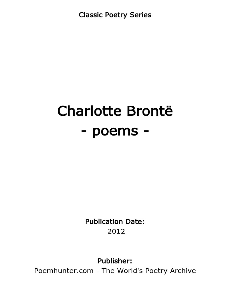 Charlotte Brontë: Poems and Legacy | PDF | Charlotte Brontë | Emily Brontë