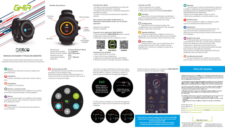 Manual de Usuario Ghia Watch | PDF | Ios | Smartphone
