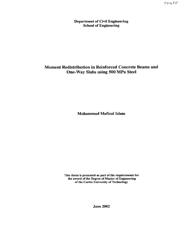 Moment Redistribution 13212 Islam M 2002 Pdf